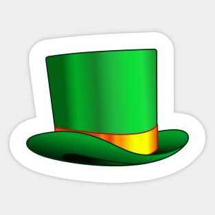 Green hat illustration Sticker